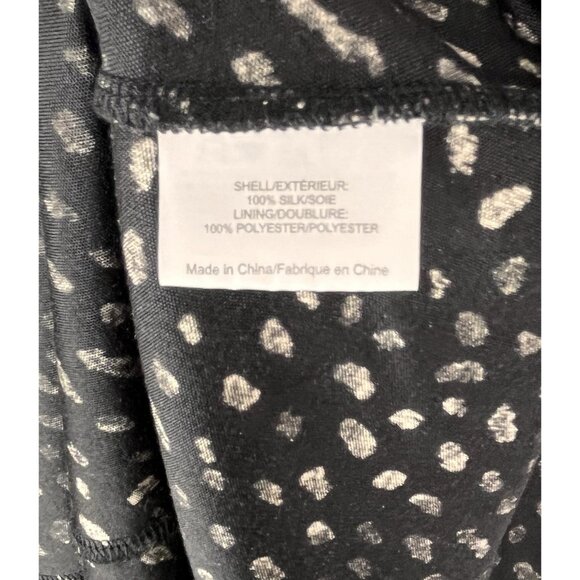 TORY BURCH Women's Black Ivory Animal Print Silk Fit & Flare Dress XS - Picture 5 of 6